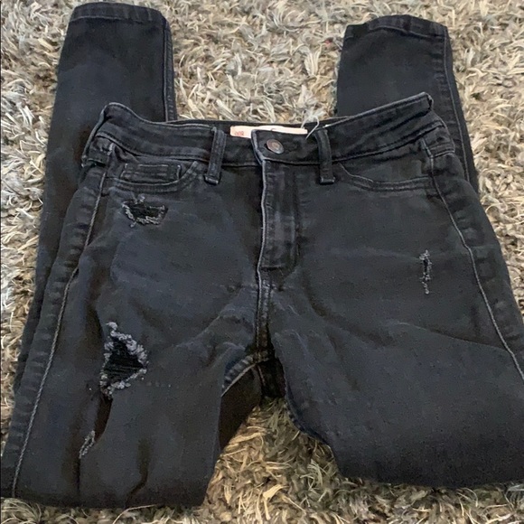 Black Ripped Jeggings - Picture 3 of 4